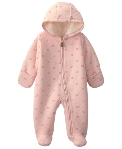 Carter's Carters Baby Boys' And Girls' Sheep Teddy Fleece Long-sleeve Jumpsuit In Pink