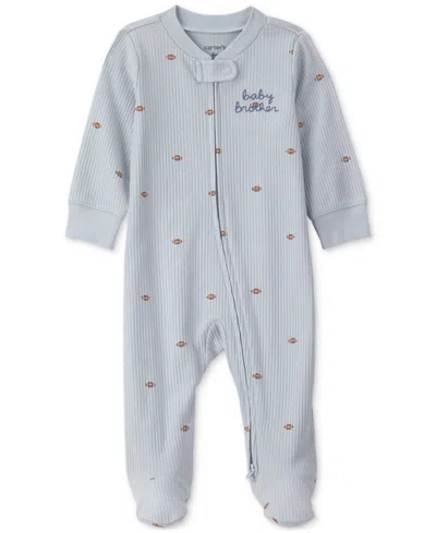 Carter's Baby Boys' And Girls' Snug Fit 2-way Zip Sleep & Play In Blue