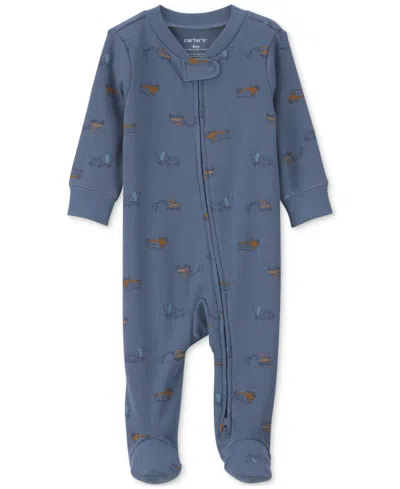 Carter's Baby Boys' And Girls' Snug Fit 2-way Zip Sleep & Play In Blue