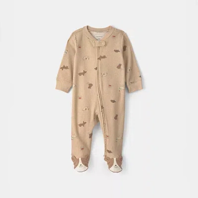Carter's Baby Boys Animal Sleep And Play In Brown