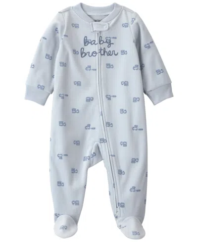 Carter's Baby Boys' Baby Brother Fleece 2-way Zip Sleep & Play In Multi