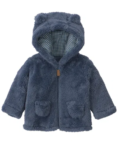 Carter's Baby Boys' Bear Ears Hooded Full-zip Fleece Jacket In Blue