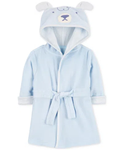 Carter's Baby Boys Bear Hooded Terry Robe In Blue
