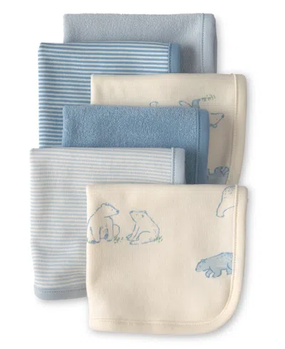 Carter's Baby Boys' Bear Terry Washcloths, 6-pack In Multi