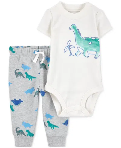 Carter's Baby Boys Bodysuit & Pants, 2 Piece Set In Dinosour