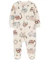 Carter's Baby Boys Construction Ribbed Sleep & Play Pajamas