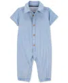 Carter's Baby Boys Cotton Chambray Jumpsuit