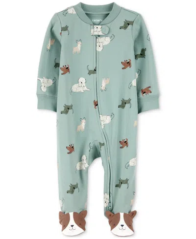 CARTER'S BABY BOYS COTTON DOG-PRINT SLEEP & PLAY PAJAMAS