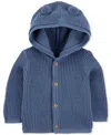 Carter's Baby Boys Hooded Long Sleeve Button Cardigan