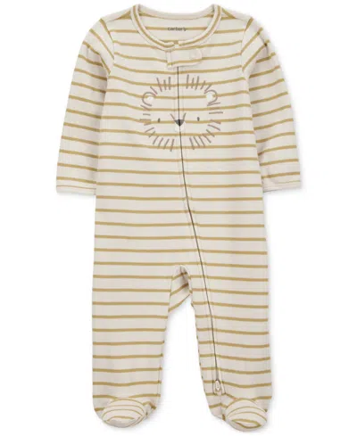 Carter's Baby Boys Cotton Lion Striped Sleep & Play Pajamas