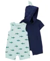 CARTER'S BABY BOYS COTTON ROMPERS, PACK OF 2