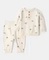 Carter's Baby Boys Cotton Sheep-print Long-sleeve Sweater & Jogger Pants, 2 Piece Set In Neutral