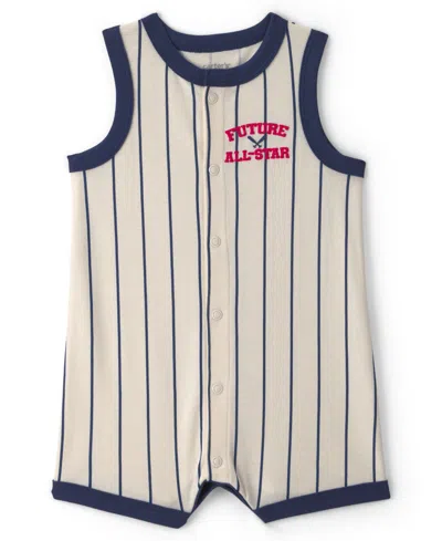 Carter's Baby Boys' Cotton Short-sleeve Romper In Brown