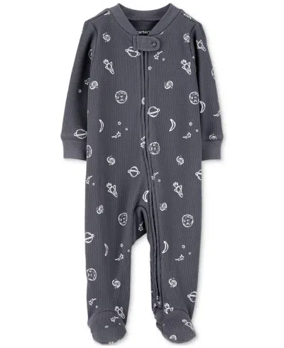 Carter's Baby Boys Cotton Space Thermal Sleep & Play Pajamas