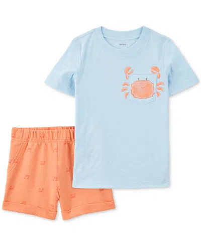 Carter's Baby Boys Crab T-shirt & Printed Shorts, 2 Piece Set