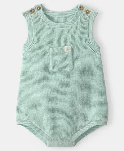Carter's Baby Boys' Crochet Design Bubble Romper In Green