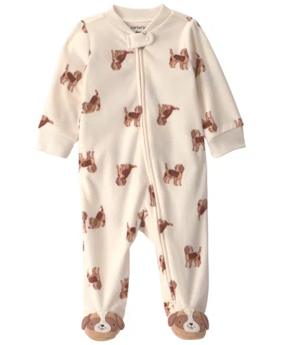 Carter's Baby Boys' Dog Fleece 2-way Zip Sleep & Play In Multi