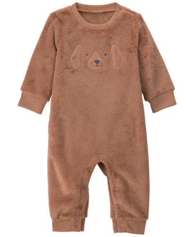 Carter's Baby Boys' Dog Long-sleeve Jumpsuit In Brown