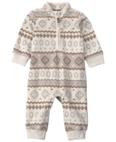 Carter's Baby Boys' Fair Isle Long-sleeve Microfleece Jumpsuit In Multi