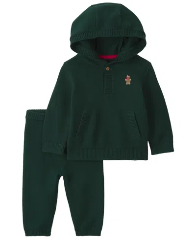 Carter's Baby Boys' Gingerbread Top And Pants, 2-piece Set In Green