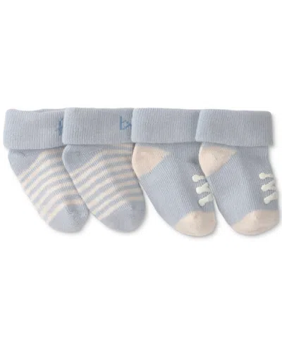 Carter's Baby Boys' Hello Baby Foldover Socks, 2-pack In Blue