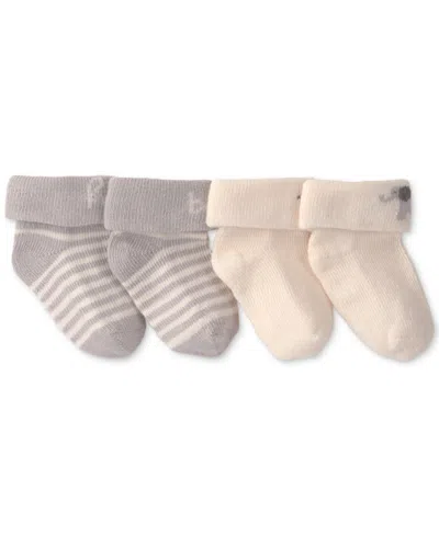Carter's Baby Boys' Hello Baby Foldover Socks, 2-pack In Multi