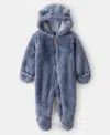 Carter's Baby Boys Or Baby Girls Long Sleeve Hooded Jumpsuit In Blue