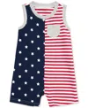 Carter's Baby Boys July 4th Romper In Red,white,blue