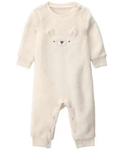 Carter's Baby Boys' Long-sleeve Bear Velboa Jumpsuit In Brown