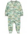 CARTER'S BABY BOYS OR BABY GIRLS PRINTED 2-WAY ZIP UP COTTON BLEND SLEEP AND PLAY
