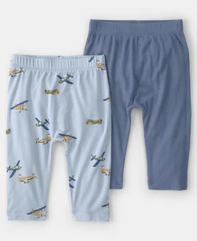 Carter's Baby Boys' Plane Print Pants, 2-pack In Blue