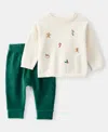 Carter's Baby Boys Printed Sweater And Pants, 2-piece Set In Neutral