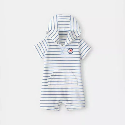 Carter's Baby Boys Short Sleeve Striped Romper In Multi