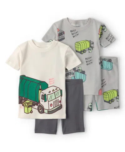 Carter's Baby Boys' Short-sleeve T-shirt And Shorts Sleep & Play, 4-piece Set In Multi