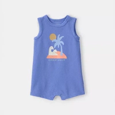 Carter's Baby Boys Sleeveless Romper In Blue