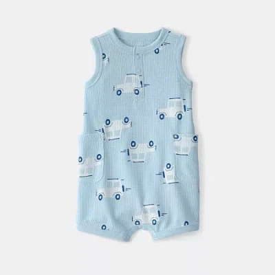 Carter's Baby Boys Sleeveless Romper In Blue