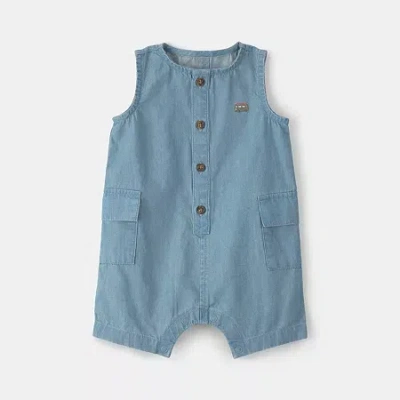 Carter's Baby Boys Sleeveless Romper In Blue