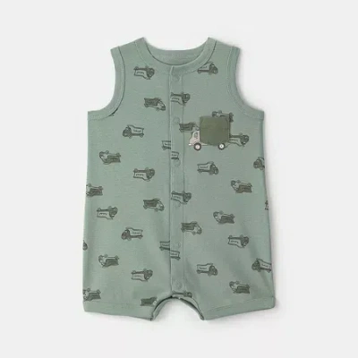 Carter's Baby Boys Sleeveless Romper In Green