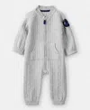 Carter's Baby Boys Space Quilted Long-sleeve Jumpsuit In Gray