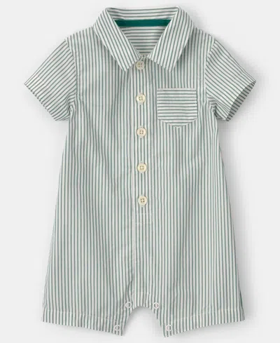 Carter's Baby Boys' Stripe Short-sleeve Romper In Multi