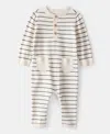 Carter's Baby Boys Striped Cotton Long-sleeve Jumpsuit In Multi
