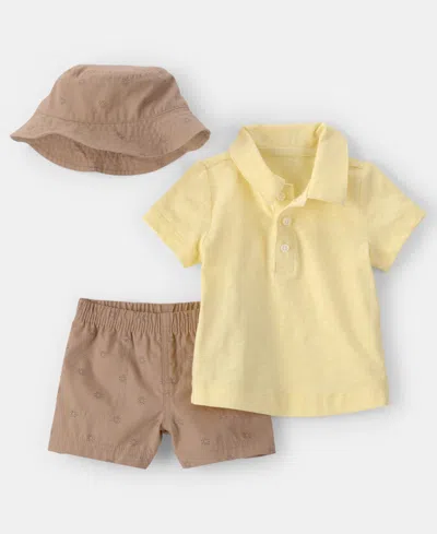 Carter's Baby Boys' Top, Hat And Shorts, 3-piece Set In Multi