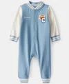 Carter's Baby Boys Varsity Style Jumpsuit In Blue