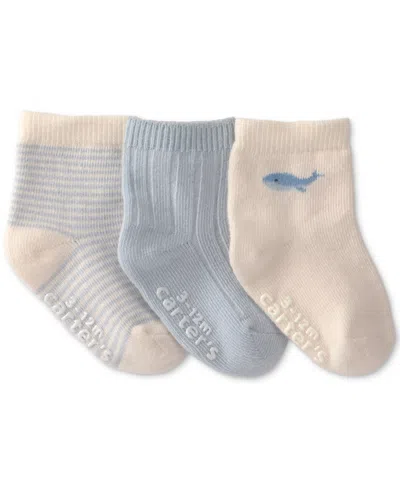 Carter's Baby Boys' Whale Ankle Socks, 3-pack In Multi