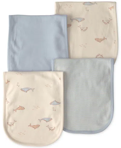 Carter's Baby Boys' Whale Burp Cloths, 4-pack In Multi