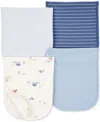 Carter's Baby Cotton Burp Cloths, 4 Pack