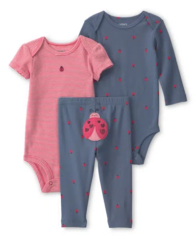 Carter's Baby Girls 3-pc. Pant Set In Blue