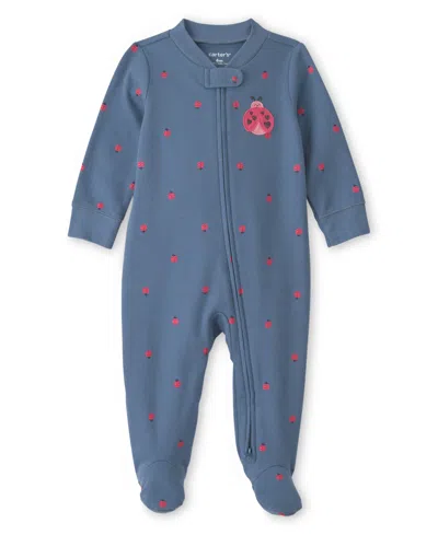 Carter's Baby Girls Sleep And Play In Blue