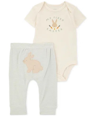 Carter's Baby Girls 2-pc. My First Easter Cotton Bodysuit & Pants Set In White