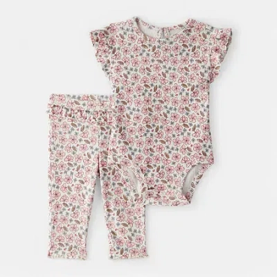 Carter's Baby Girls 2-pc. Pant Set In Pink